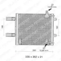 TSP0225373 DELPHI Конденсатор, кондиционер TSP0225373 DELPHI Конденсатор, кондиционер