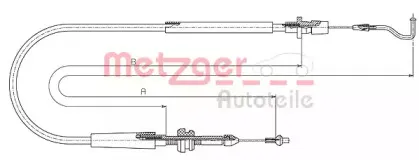 11.0636 METZGER Тросик газа 11.0636 METZGER Тросик газа