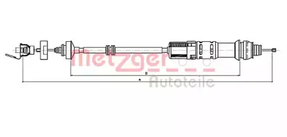 11.2199 METZGER Трос, управление сцеплением 11.2199 METZGER Трос, управление сцеплением