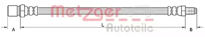 4110748 METZGER Тормозной шланг 4110748 METZGER Тормозной шланг