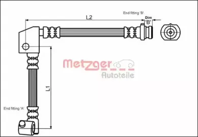 4114737 METZGER Тормозной шланг 4114737 METZGER Тормозной шланг