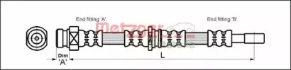 4113315 METZGER Тормозной шланг 4113315 METZGER Тормозной шланг