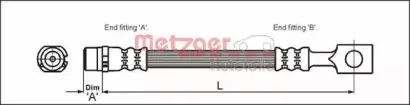 4112818 METZGER Тормозной шланг 4112818 METZGER Тормозной шланг