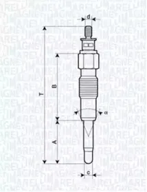 062900040304 MAGNETI MARELLI Свеча накаливания 062900040304 MAGNETI MARELLI Свеча накаливания