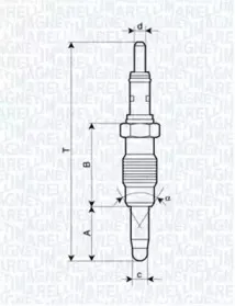 062900011304 MAGNETI MARELLI Свеча накаливания 062900011304 MAGNETI MARELLI Свеча накаливания
