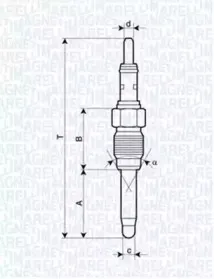 062900084304 MAGNETI MARELLI Свеча накаливания 062900084304 MAGNETI MARELLI Свеча накаливания