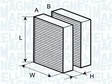 350203062640 MAGNETI MARELLI Фильтр, воздух во внутренном пространстве 350203062640 MAGNETI MARELLI Фильтр, воздух во внутренном пространстве