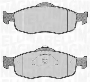363916060245 MAGNETI MARELLI Комплект тормозных колодок, дисковый тормоз 363916060245 MAGNETI MARELLI Комплект тормозных колодок, дисковый тормоз