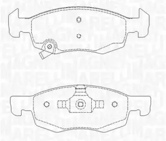 363916060813 MAGNETI MARELLI Комплект тормозных колодок, дисковый тормоз 363916060813 MAGNETI MARELLI Комплект тормозных колодок, дисковый тормоз