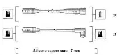 941055040529 MAGNETI MARELLI Комплект проводов зажигания 941055040529 MAGNETI MARELLI Комплект проводов зажигания