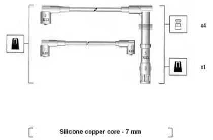 941055170537 MAGNETI MARELLI Комплект проводов зажигания 941055170537 MAGNETI MARELLI Комплект проводов зажигания