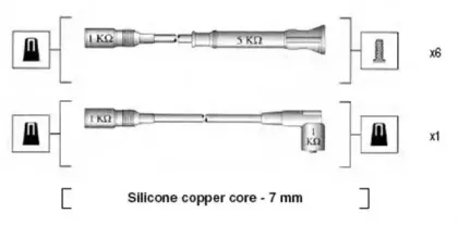 941075180556 MAGNETI MARELLI Комплект проводов зажигания 941075180556 MAGNETI MARELLI Комплект проводов зажигания