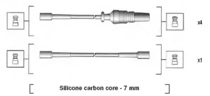 941085140566 MAGNETI MARELLI Комплект проводов зажигания 941085140566 MAGNETI MARELLI Комплект проводов зажигания