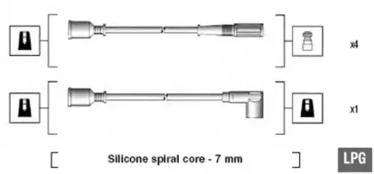 941095520594 MAGNETI MARELLI Комплект проводов зажигания 941095520594 MAGNETI MARELLI Комплект проводов зажигания