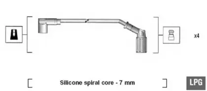 941095700609 MAGNETI MARELLI Комплект проводов зажигания 941095700609 MAGNETI MARELLI Комплект проводов зажигания
