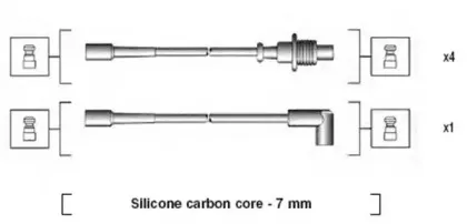 941135090698 MAGNETI MARELLI Комплект проводов зажигания 941135090698 MAGNETI MARELLI Комплект проводов зажигания