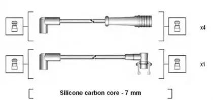 941145310728 MAGNETI MARELLI Комплект проводов зажигания 941145310728 MAGNETI MARELLI Комплект проводов зажигания