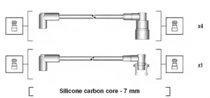 941145340731 MAGNETI MARELLI Комплект проводов зажигания 941145340731 MAGNETI MARELLI Комплект проводов зажигания
