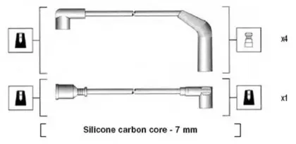 941155060744 MAGNETI MARELLI Комплект проводов зажигания 941155060744 MAGNETI MARELLI Комплект проводов зажигания