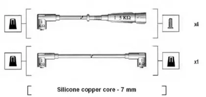 941175020749 MAGNETI MARELLI Комплект проводов зажигания 941175020749 MAGNETI MARELLI Комплект проводов зажигания