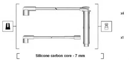941255110821 MAGNETI MARELLI Комплект проводов зажигания 941255110821 MAGNETI MARELLI Комплект проводов зажигания