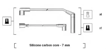 941295040876 MAGNETI MARELLI Комплект проводов зажигания 941295040876 MAGNETI MARELLI Комплект проводов зажигания