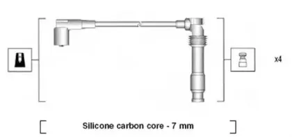 941365050928 MAGNETI MARELLI Комплект проводов зажигания 941365050928 MAGNETI MARELLI Комплект проводов зажигания