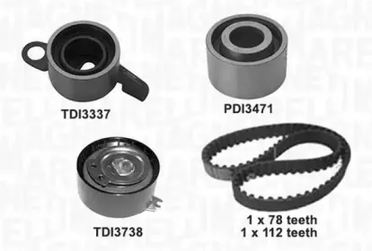 341305960000 MAGNETI MARELLI Комплект ремня ГРМ 341305960000 MAGNETI MARELLI Комплект ремня ГРМ