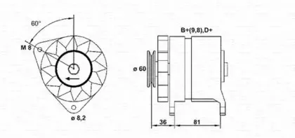 944356118010 MAGNETI MARELLI Генератор 944356118010 MAGNETI MARELLI Генератор