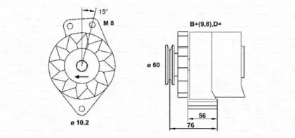 944356217010 MAGNETI MARELLI Генератор 944356217010 MAGNETI MARELLI Генератор