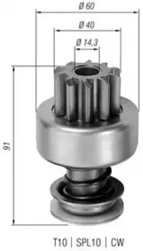 940113020076 MAGNETI MARELLI Ведущая шестерня, стартер 940113020076 MAGNETI MARELLI Ведущая шестерня, стартер