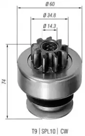 940113020101 MAGNETI MARELLI Ведущая шестерня, стартер 940113020101 MAGNETI MARELLI Ведущая шестерня, стартер