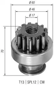 940113020111 MAGNETI MARELLI Ведущая шестерня, стартер 940113020111 MAGNETI MARELLI Ведущая шестерня, стартер