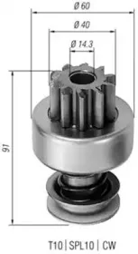 940113020120 MAGNETI MARELLI Ведущая шестерня, стартер 940113020120 MAGNETI MARELLI Ведущая шестерня, стартер