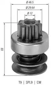 940113020135 MAGNETI MARELLI Ведущая шестерня, стартер 940113020135 MAGNETI MARELLI Ведущая шестерня, стартер