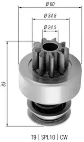 940113020378 MAGNETI MARELLI Ведущая шестерня, стартер 940113020378 MAGNETI MARELLI Ведущая шестерня, стартер