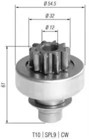 940113020396 MAGNETI MARELLI Ведущая шестерня, стартер 940113020396 MAGNETI MARELLI Ведущая шестерня, стартер