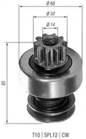 940113020411 MAGNETI MARELLI Ведущая шестерня, стартер 940113020411 MAGNETI MARELLI Ведущая шестерня, стартер