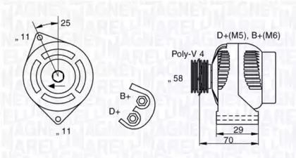 063341896010 MAGNETI MARELLI Генератор 063341896010 MAGNETI MARELLI Генератор