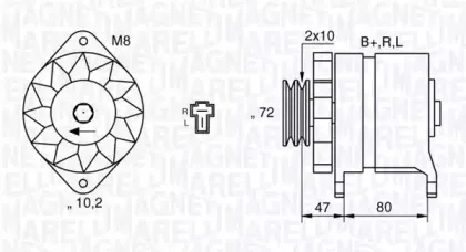 063532621010 MAGNETI MARELLI Генератор 063532621010 MAGNETI MARELLI Генератор