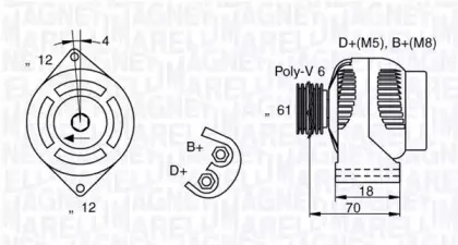 063377032010 MAGNETI MARELLI Генератор 063377032010 MAGNETI MARELLI Генератор