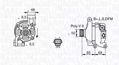 063377420010 MAGNETI MARELLI Генератор 063377420010 MAGNETI MARELLI Генератор