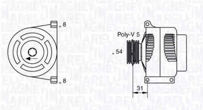 063377426010 MAGNETI MARELLI Генератор 063377426010 MAGNETI MARELLI Генератор