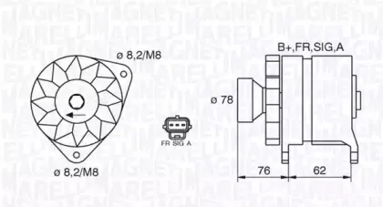 063380010010 MAGNETI MARELLI Генератор 063380010010 MAGNETI MARELLI Генератор