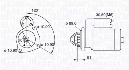 063522310160 MAGNETI MARELLI Стартер 063522310160 MAGNETI MARELLI Стартер