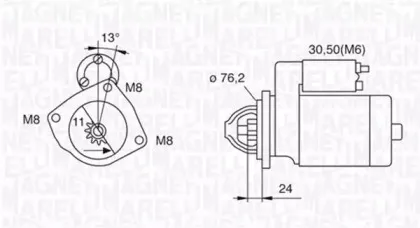 063521090110 MAGNETI MARELLI Стартер 063521090110 MAGNETI MARELLI Стартер
