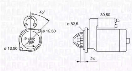 063521090120 MAGNETI MARELLI Стартер 063521090120 MAGNETI MARELLI Стартер