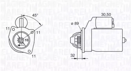 063227592010 MAGNETI MARELLI Стартер 063227592010 MAGNETI MARELLI Стартер
