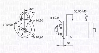 063523683090 MAGNETI MARELLI Стартер 063523683090 MAGNETI MARELLI Стартер