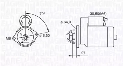 063521074370 MAGNETI MARELLI Стартер 063521074370 MAGNETI MARELLI Стартер